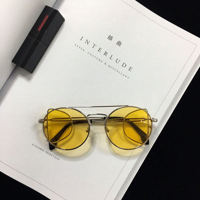 Σύγχρονα κυρίες γυαλιά ηλίου με στρογγυλό σχήμα σε τρία χρώματα