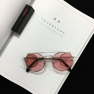 Σύγχρονα κυρίες γυαλιά ηλίου με στρογγυλό σχήμα σε τρία χρώματα