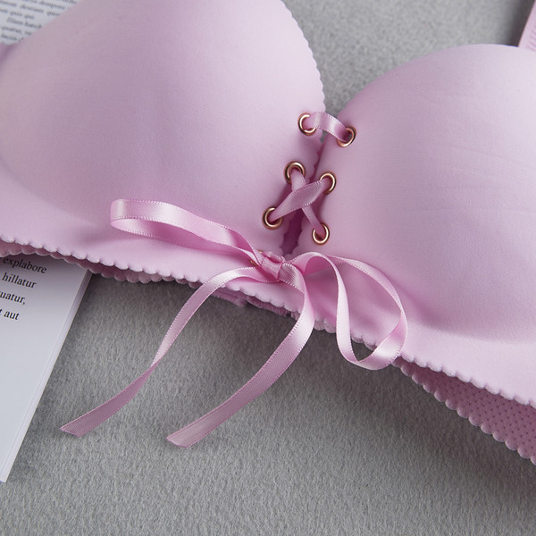 Σετ - δύο κυρίες αδιάβροχο σουτιέν αναπνοής με δεσμούς - διαφορετικά χρώματα