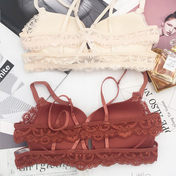 Σέξυ γυναικεία σουτιέν με μπροστινή στερέωση σε τρία χρώματα