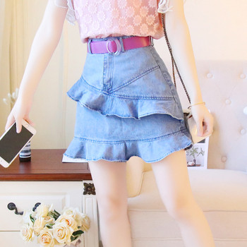 Γυναικεία φούστα με ψηλά τιμόνια