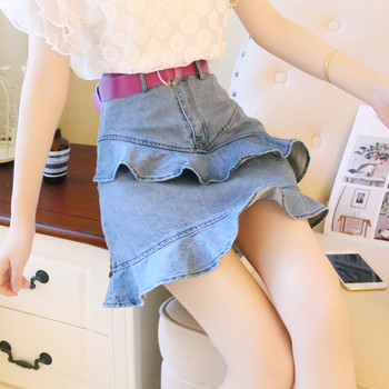 Γυναικεία φούστα με ψηλά τιμόνια