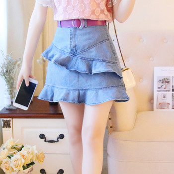 Γυναικεία φούστα με ψηλά τιμόνια