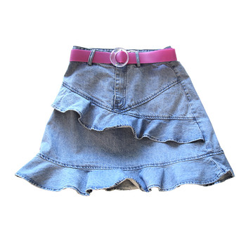 Γυναικεία φούστα με ψηλά τιμόνια