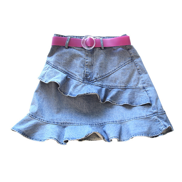 Γυναικεία φούστα με ψηλά τιμόνια