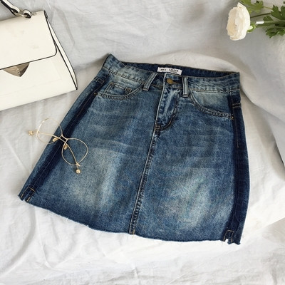 Κομψή φούστα denim με υψηλή μέση