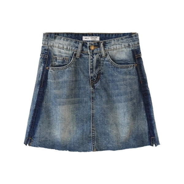 Κομψή φούστα denim με υψηλή μέση