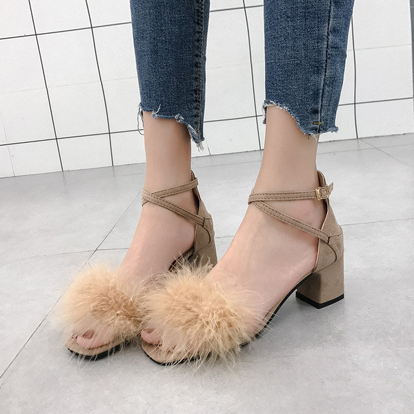 Sandale de dama moderne cu puf in mai multe culori