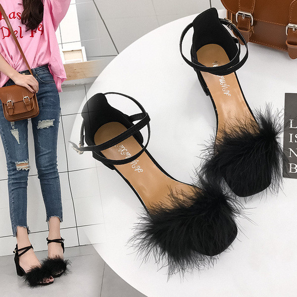 Sandale de dama moderne cu puf in mai multe culori