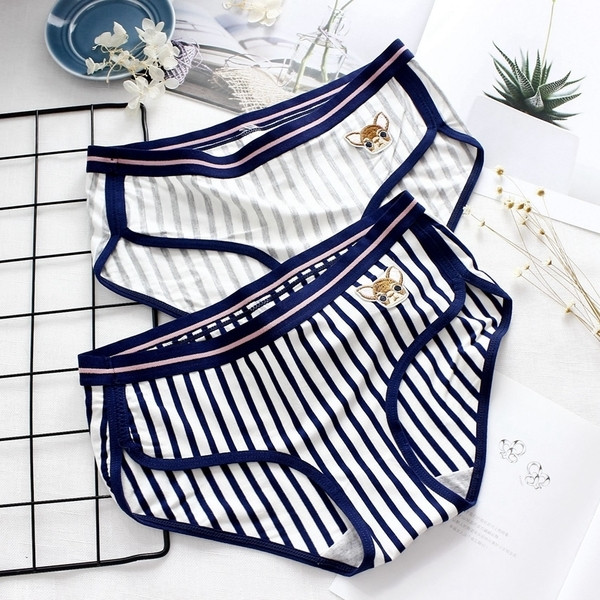 Άνετο εσωρούχων βαμβακερό ριγέ με πέντε ριγωτά