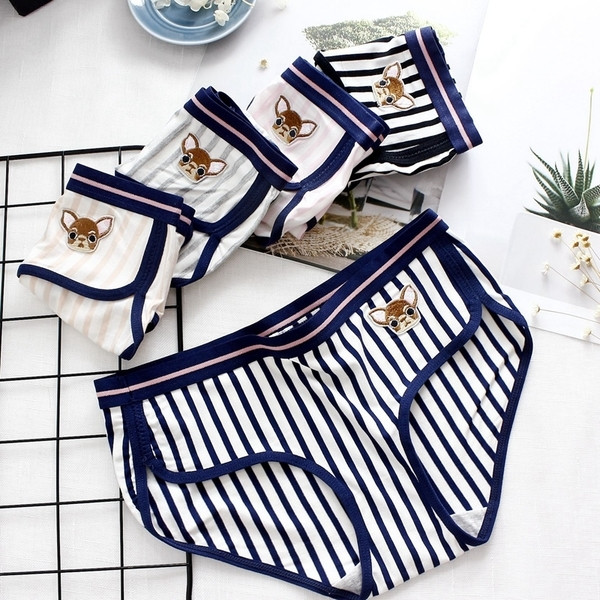 Άνετο εσωρούχων βαμβακερό ριγέ με πέντε ριγωτά