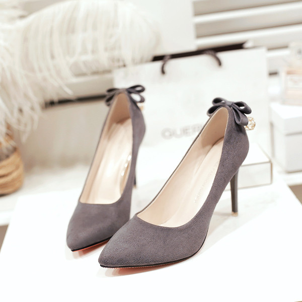 ΝΕΑ Κομψά γυναικεία παπούτσια από σουέτ με κορδέλα και χρυσό στοιχείο σε διάφορα χρώματα