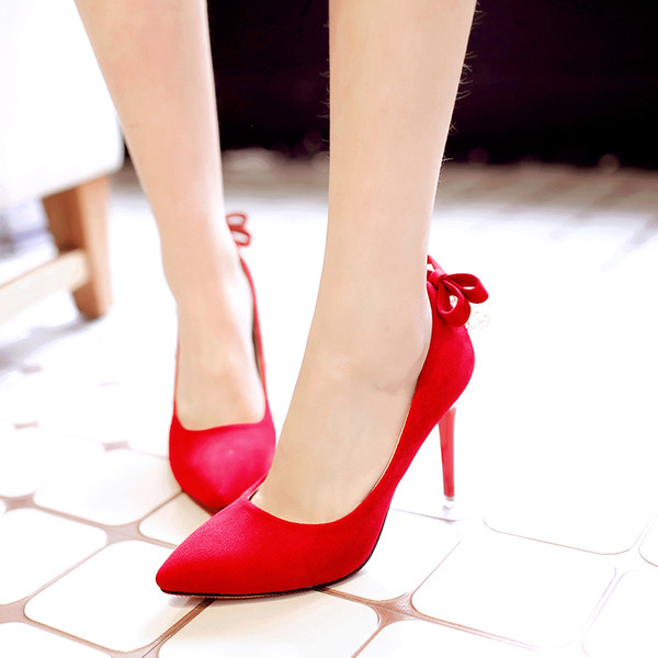 ΝΕΑ Κομψά γυναικεία παπούτσια από σουέτ με κορδέλα και χρυσό στοιχείο σε διάφορα χρώματα