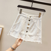 Φούστα denim `denim` σε λευκό