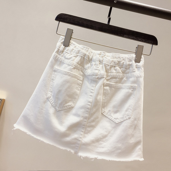 Φούστα denim `denim` σε λευκό