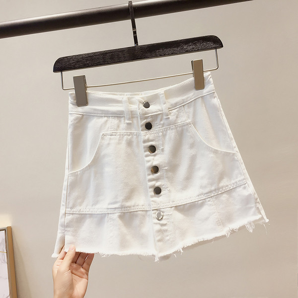 Φούστα denim `denim` σε λευκό