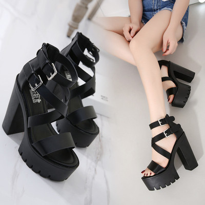 Sandale de dama moderne din piele ecologica cu talpa aspra