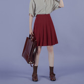 Fusta de dama cu talie inalta in doua culori