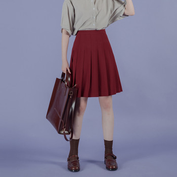 Fusta de dama cu talie inalta in doua culori