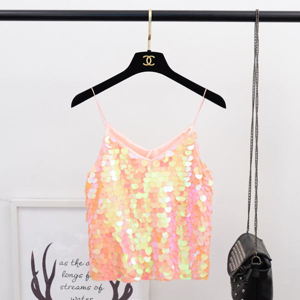 Maieu scurt de dama cu paiete in mai multe culori