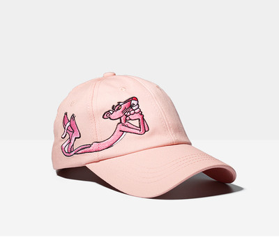 Αθλητικό γυναικείο καπέλο με κεντήματα σε μαύρο, ροζ και λευκό