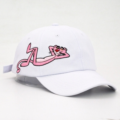 Αθλητικό γυναικείο καπέλο με κεντήματα σε μαύρο, ροζ και λευκό