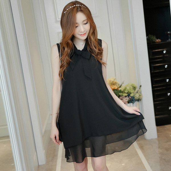 Γυναικεία φόρεμα σιφόν με κορδέλα σε διάφορα χρώματα