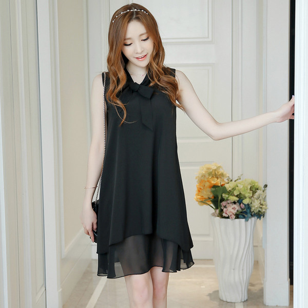 Γυναικεία φόρεμα σιφόν με κορδέλα σε διάφορα χρώματα