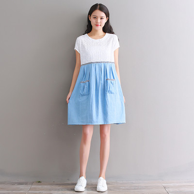 Μοντέρνο φόρεμα κυρίες με τσέπες