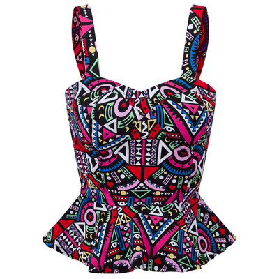 Maieu colorat de damă croit în partea de jos