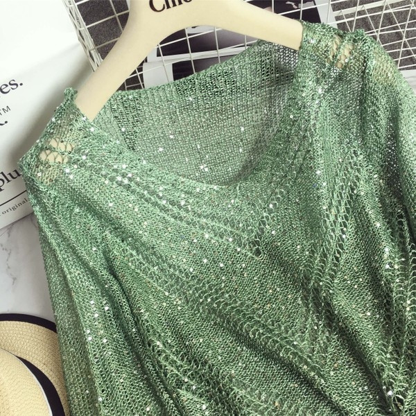 Bluză de damă strălucitoare cu decolteu în V și mâneci lotus