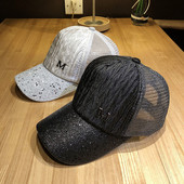 Palarie de dama stralucitoare cu plasa in mai multe culori