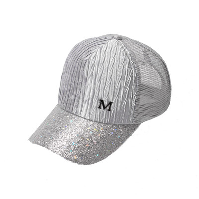 Palarie de dama stralucitoare cu plasa in mai multe culori