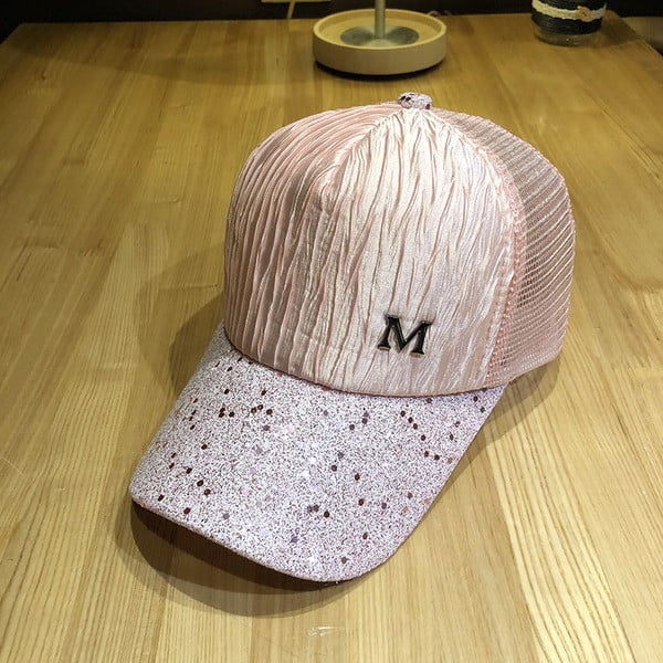 Palarie de dama stralucitoare cu plasa in mai multe culori