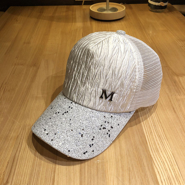 Palarie de dama stralucitoare cu plasa in mai multe culori