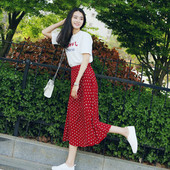 Κυρίες μακρύ φούστα των πόντων σε τρία χρώματα