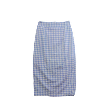 Fusta lunga moderna cu talie inalta in albastru