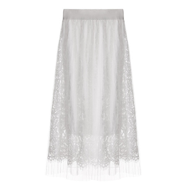 Κυρίες μακρύ φόρεμα δαντέλα λευκό