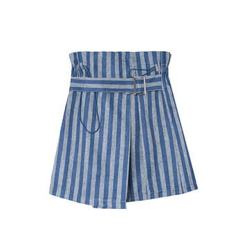 Μοντέρνο φούστα με υψηλή μέση σε μπλε χρώμα