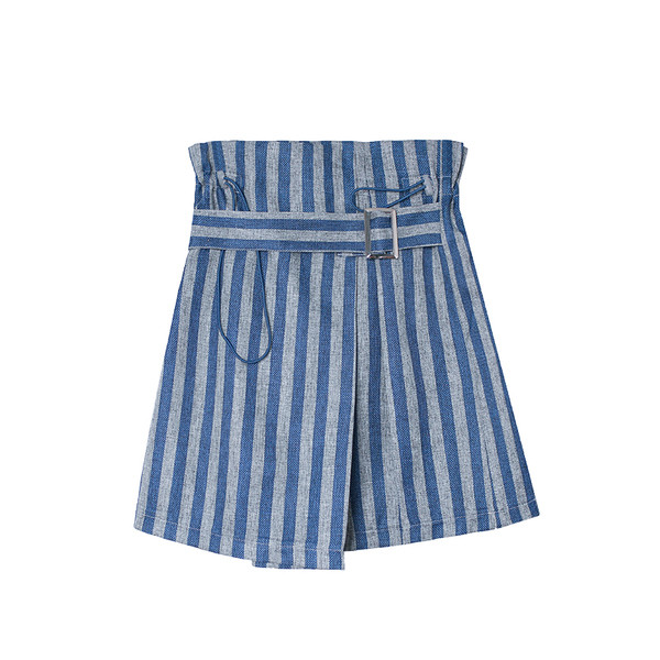 Μοντέρνο φούστα με υψηλή μέση σε μπλε χρώμα