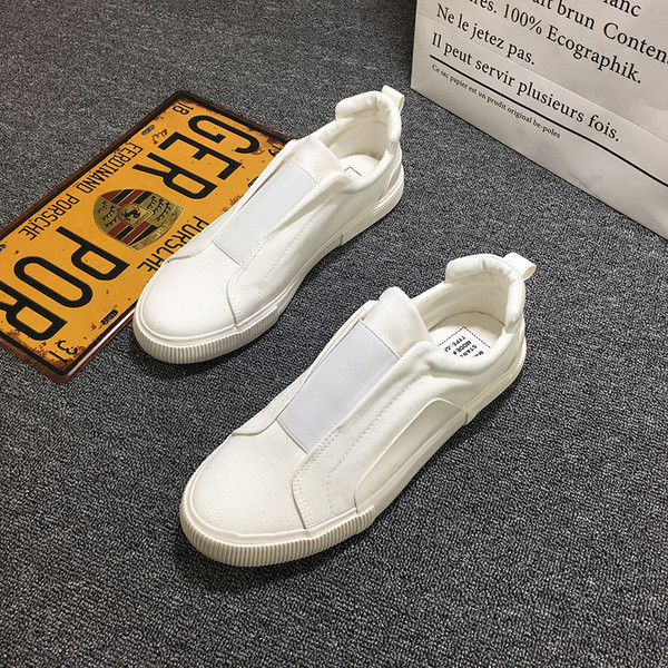 Pantofi casual barbatesti - mocasini in doua culori - alb si negru