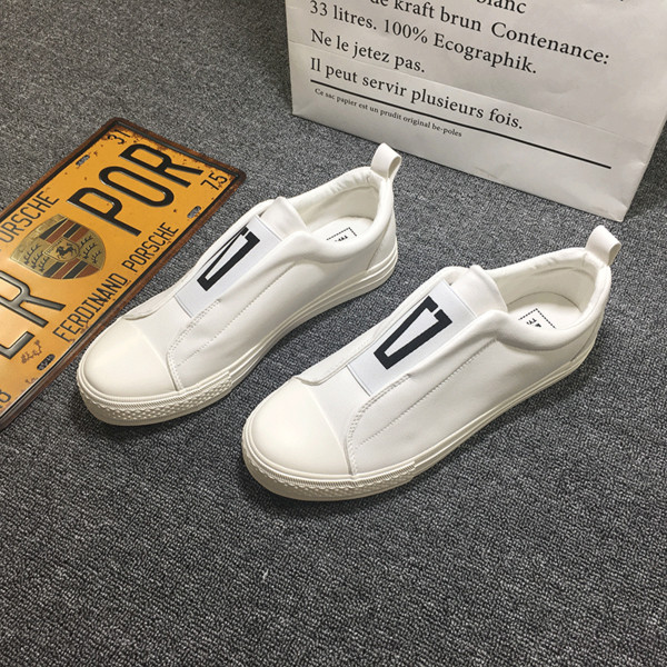 Mocasini pentru bărbați în două culori - alb și negru