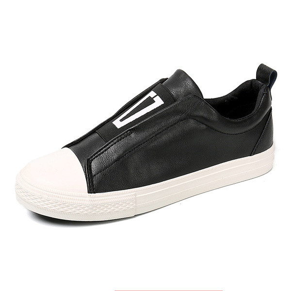 Mocasini pentru bărbați în două culori - alb și negru