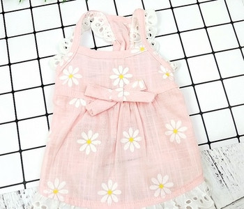 Рокля за кучета с флорални мотиви в няколко цвята 