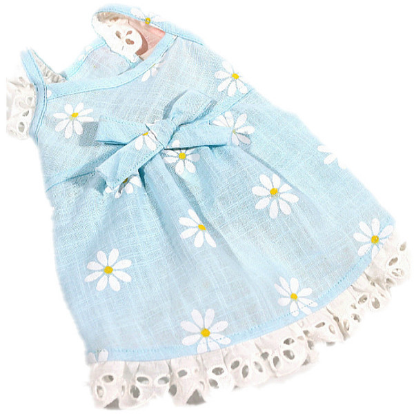 Рокля за кучета с флорални мотиви в няколко цвята 