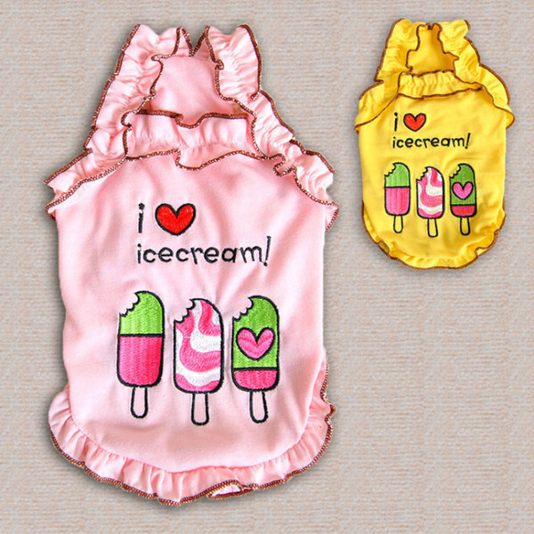 Μοντέρνο φόρεμα για σκύλους με έγχρωμο κέντημα σε διάφορα χρώματα