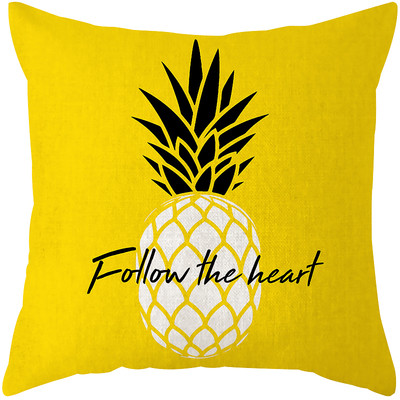 Διακοσμητικά μαξιλαροθήκες σε κίτρινο με διαφορετική εκτύπωση - 1 κομμάτι