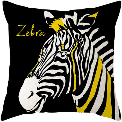 Διακοσμητικά μαξιλαροθήκες σε κίτρινο με διαφορετική εκτύπωση - 1 κομμάτι