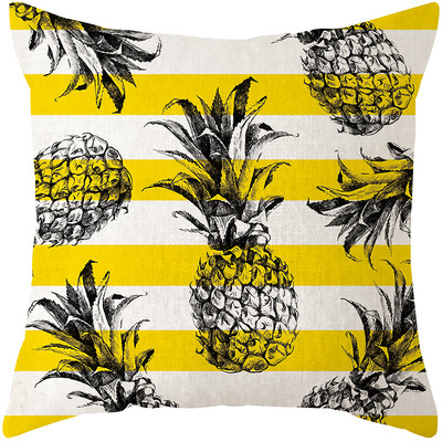 Διακοσμητικά μαξιλαροθήκες σε κίτρινο με διαφορετική εκτύπωση - 1 κομμάτι