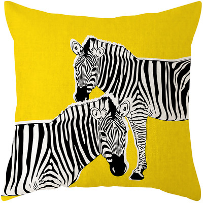 Διακοσμητικά μαξιλαροθήκες σε κίτρινο με διαφορετική εκτύπωση - 1 κομμάτι